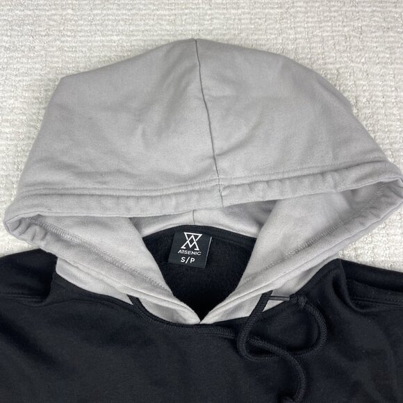 Y2K Arsenic Skater Skull Goth Punk Layered Long Sleeve Hoodie Size S - Picture 7 of 16